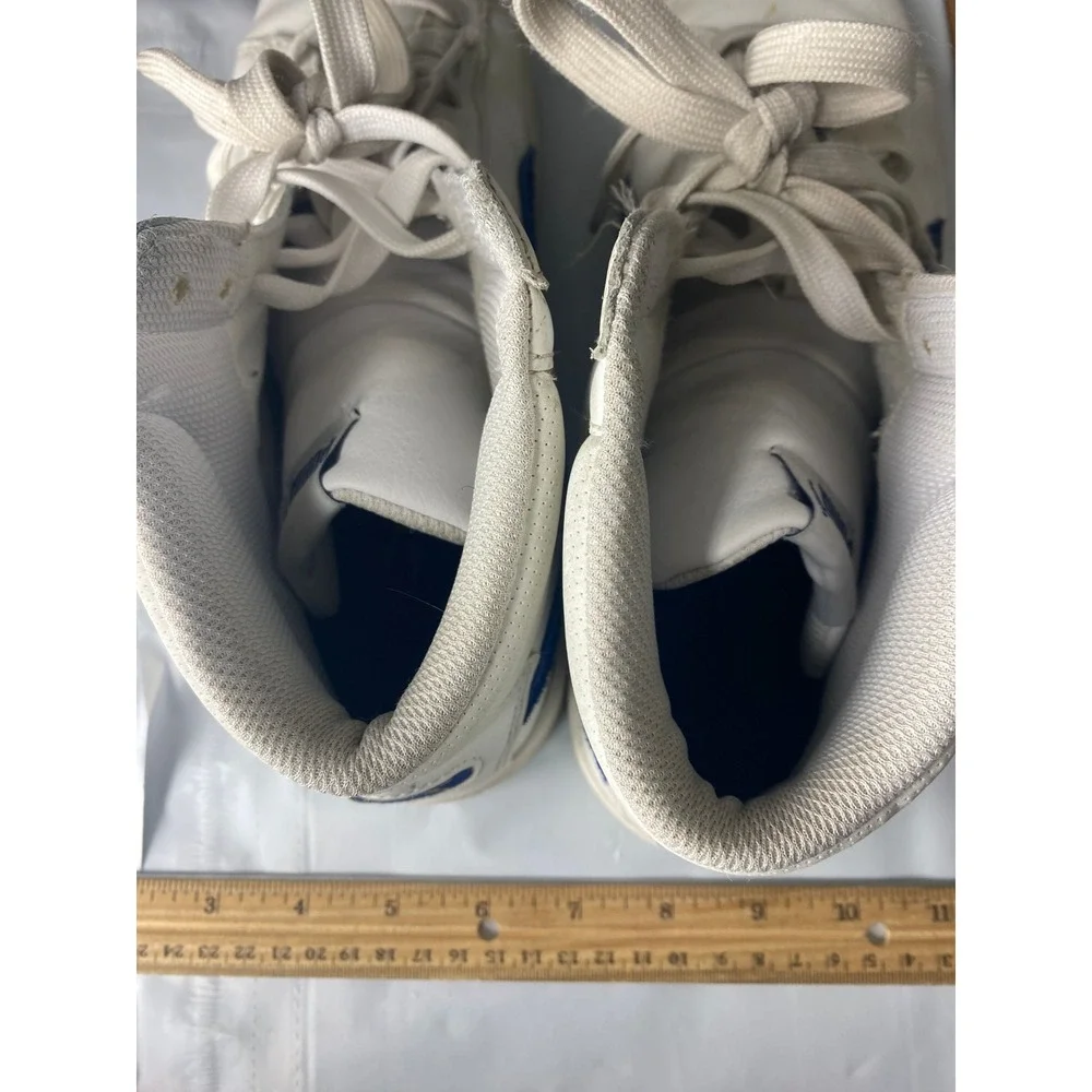 PUMA White Blue Mid-Top Court Sneakers Men's US 9.5 Lace-Up Casual‎ Shoes